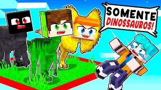 PRESOS em UMA CHUNK como DINOSSAUROS no Minecraft!