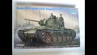 обзор модели КВ-1 1942г. 1/35 TRUMPETER