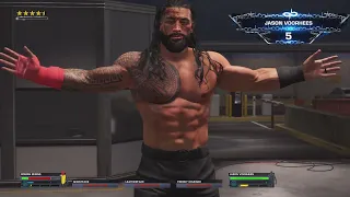 WWE 2K24 Roman Reigns ￼vs Ghost face , Leatherface,FreddyKrueger,Jason,Michael Myers, survivor match