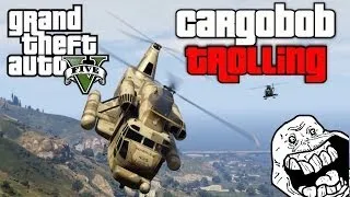 GTA 5 Online - Cargobob Helicopter Trolling (Angry Reaction)