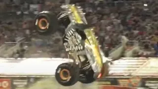 Max D Monster Truck Reverse Nose Wheelie Frontflip!