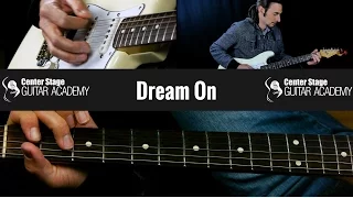 How To Play Dream On by Aerosmith Complete with Solo Guitar Lesson