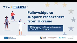 MSCA4Ukraine – Official launch and information session