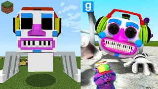 MINECRAFT VS Garry's Mod DJ MUSIC FNAF SECURITY BREACH ANIMATRONICS! (Five Nights at Freddy's)