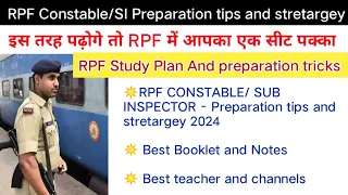 RPF constable / RPF si study plan || rpf strategy 2024 || rpf best booklet #rpf #rpfconstable2024