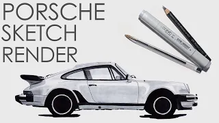 Porsche 911 Turbo Timelapse Sketch