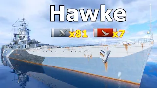World of WarShips Hawke - 7 Kills 210K Damage | New Ship