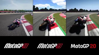 MotoGP 20 vs 19 vs 18 - Direct Comparison (PS4 gameplay)
