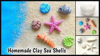 Sea Shell's using Homemade Air Dry Clay/Cold Porcelain Clay Sea Shells/Art and Craft