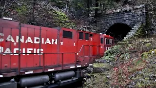 Trains At The Yale Tunnels, With CN EMD Leader, K5LLA Action! & CP Eastbound Trains At Yale BC