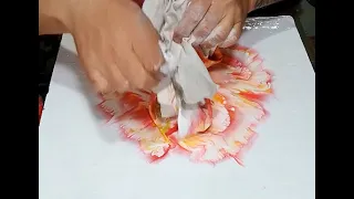 Smooth and beautiful. Acrylic pouring flower.