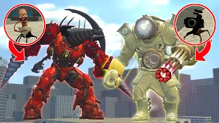 UPGRADED DRILL MAN CRAB vs ULTIMATE CLOCKMAN PARASITE in Garry's Mod!