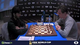 Magnus Carlsen vs Gukesh D GAME 1 FIDE Chess World Cup Final 2023