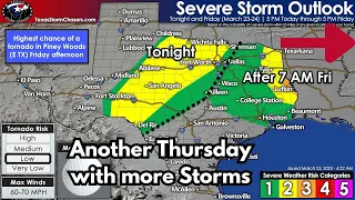 Storms likely tonight into Friday afternoon