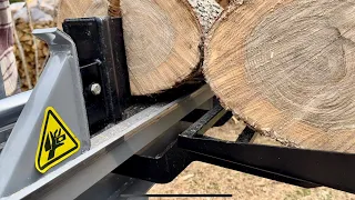 WILL IT SPLIT?-EXTENDED VERSION! Splitting oak and cherry rounds with the Oregon 25 ton splitter!