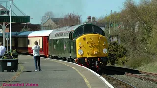 Class 40 on Private Train at Llandudno Junction.  Listen to the Thrash!  With Avanti Voyager.