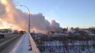 Downtown Brandon Manitoba Fire. Dec 9, 2013