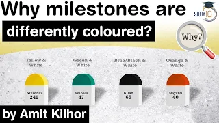 Colour Codes of Indian Highway Milestones - Why Highway Milestones are differently coloured?