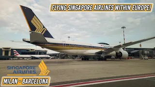 Flying Singapore Airlines Airbus A350-900 | Milan - Barcelona | Economy Class