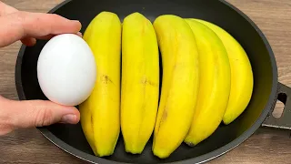 Add eggs to bananas! Quick breakfast in 10 minutes, simple and delicious recipe