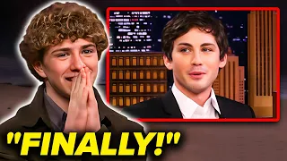 Walker Scobell Reacts To Logan Lerman's Reaction To Percy Jackson and the Olympians