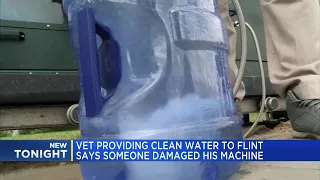 Vet providing clean water to Flint says someone damaged his machine