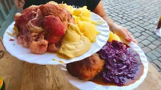 Traditional GERMAN FOOD in BERLIN | HUGE Eisbein and Boulette + Berlin Weisse | BERLIN FOOD