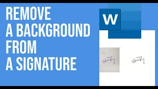 How to remove a background from signature in MS Word