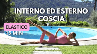 15 MIN INTERNO ED ESTERNO COSCIA + ELASTICO | Lezione di Pilates