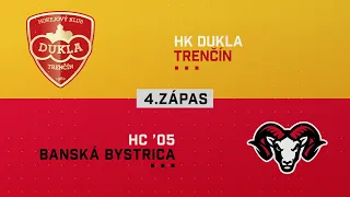 4.zápas kvalifikácia Dukla Trenčín - HC 05 Banská Bystrica HIGHLIGHTS