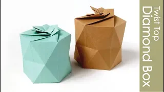 Origami Box -twist top diamond