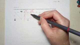 Statics - Method of Sections Truss Example with Two Sections