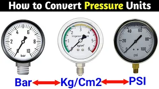 Pressure Unit Conversion । How to Convert Bar to PSI । PSI to Kpa । Bar to Kg/cm2.