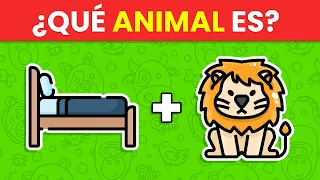 Adivina 50 ANIMALES por los EMOJIS 🐻➕🐜| ¿Cuánto sabes de ANIMALES? 😎✅