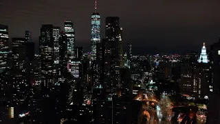 4k Stockfootage | Drone footage of New York at Night - No Copyright