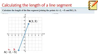 Calculating the length of a line segment video example