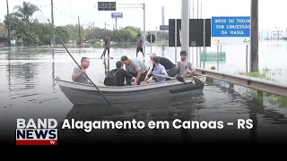 Alagamento toma conta de dois terços de Canoas | BandNewsTV