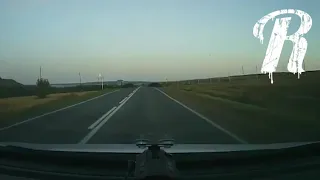 Внедорожник подлетает на трассе Лениногорск-Бугульма