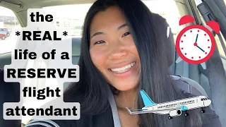 the REAL life of a RESERVE FLIGHT ATTENDANT // flight attendant life