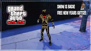 GTA ONLINE - SNOW IS BACK! FREE NEW YEARS EVE GIFTS & MORE!!! (GTA 5 ONLINE DLC)