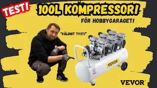 TEST! En "TYST" kompressor 100L från Vevor | Är den något att ha?