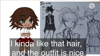 Danganronpa v2 characters react to their beta designs (requested)