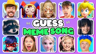 GUESS MEME & WHO'S SINGING 🎤🎵 🔥| Lay Lay, King Ferran, Salish Matter, MrBeast,  Tenge, Pedro Racoon