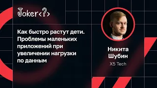 Никита Шубин, X5 Tech — Проблемы маленьких приложений при увеличении нагрузки по данным