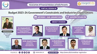 Virtual Session on Budget 2023-24: Government’s constraints and industries’ expectations