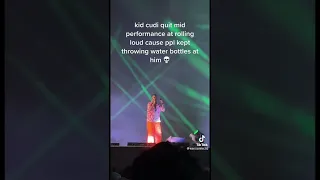 KID CUDI WALKS OFF STAGE AFTER SOMEONE THROWS PHONE AT HIS FACE!