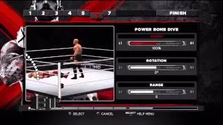 WWE 13 Creations Special Finisher How To Make Reverse Avalanche Sit-Out Powerbomb