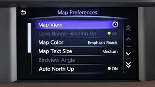 INFINITI – Navigation Settings