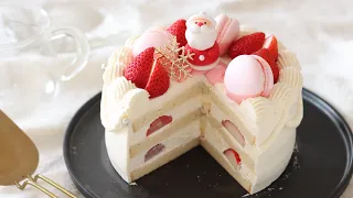 Homemade Christmas Cake🎂 Strawberry Shortcake[Sub]｜HidaMari Cooking