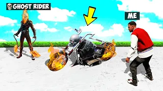 I Stole GHOST RIDER'S FIRE BIKE From GHOST RIDER in GTA 5!
